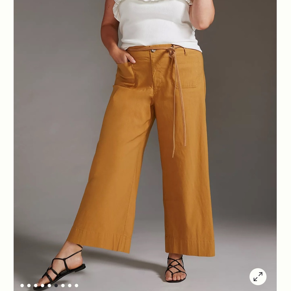 Maeve The Colette Cropped Wide-Leg Pants 18W